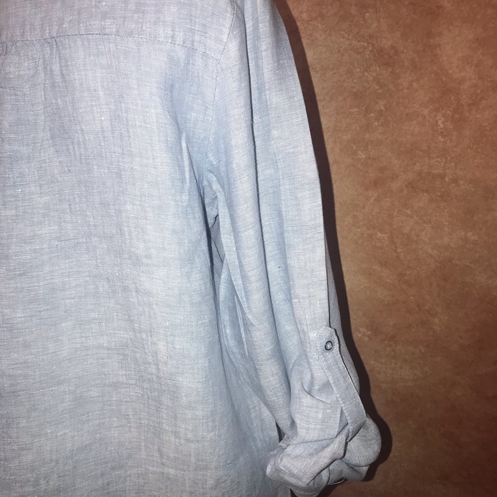 JM Collection Linen Top - Picture 5 of 7